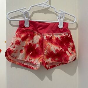 Toddler girls athletic shorts tie dye